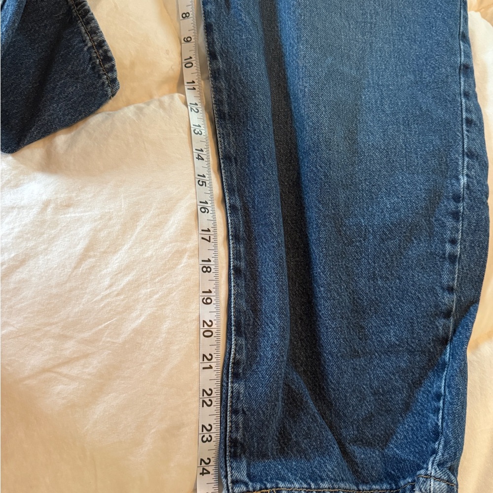 Mango Classic Blue Denim Jeans Tapered MNG size 14 - Picture 6 of 8